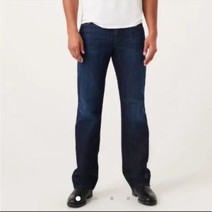 7 For All Mankind Austyn Men's Dark Wash Relaxed Straight Jeans Size 36, 31